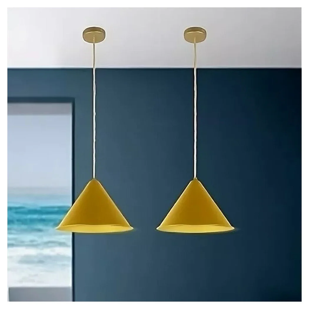 Colgante Araña E27 Hierro Contemporáneo Contemporáneo Pantalla Contemporánea Cono Oro Blanco 33368