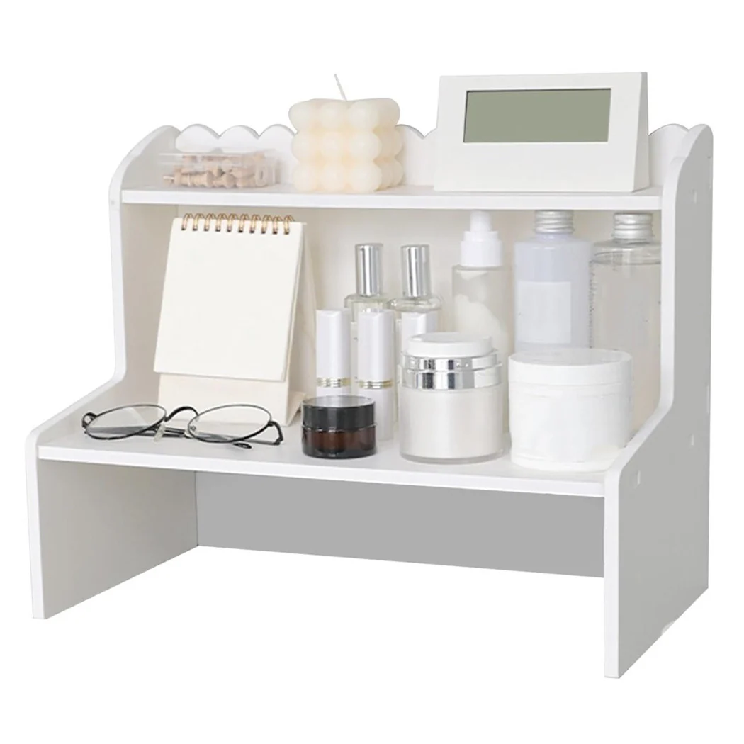 Mesa de madera Mostrar estante multicapa para organizador cosméticos