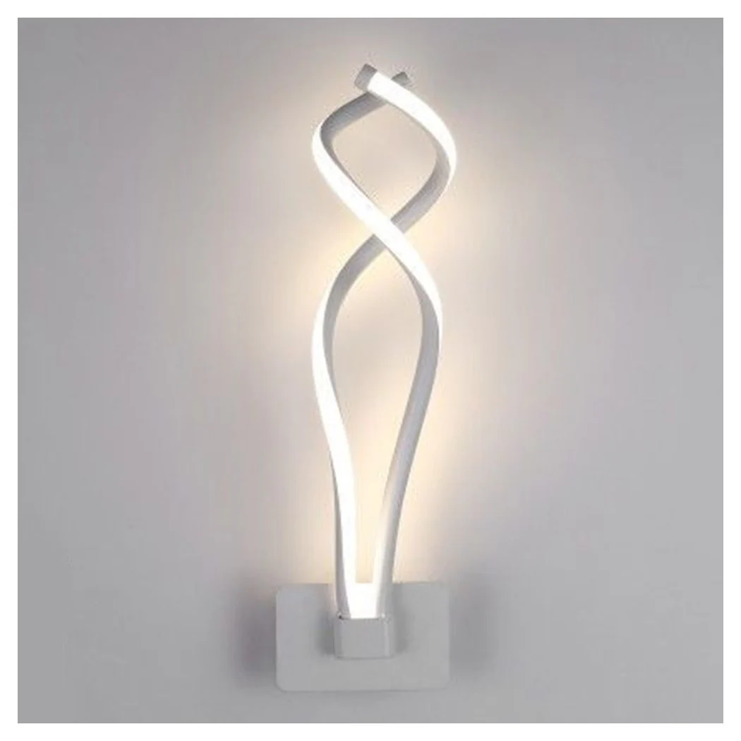 APLIQUE LED DE PARETE 18W MODERN INTRECCIATE BIANCO LAMPADA LUCE NATURALE 00107