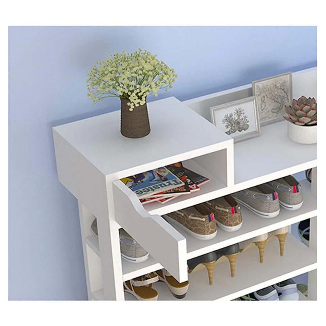 Estante Estante Estante 8 Estantes fáciles de guardar para Mount White 85x24x118cm