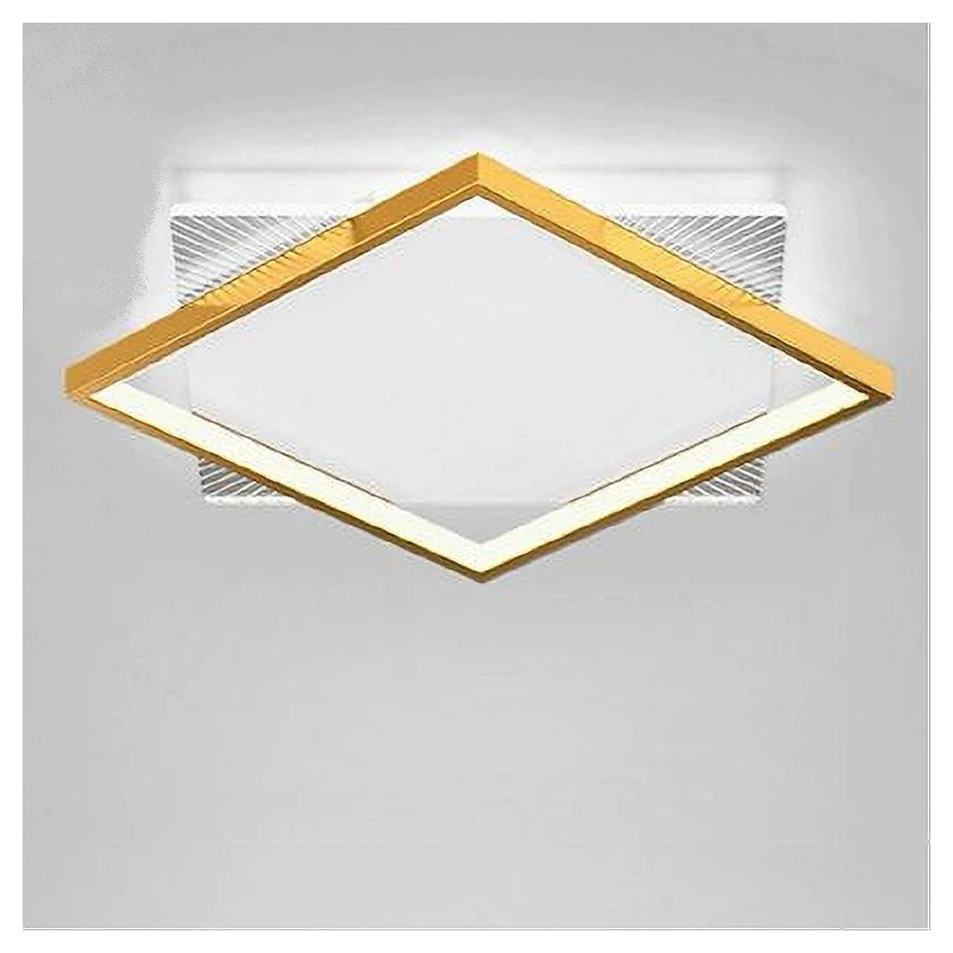 Luz de techo LED 30 vatios cuadrados de oro claro de lámparas de lámpara de araña 71040