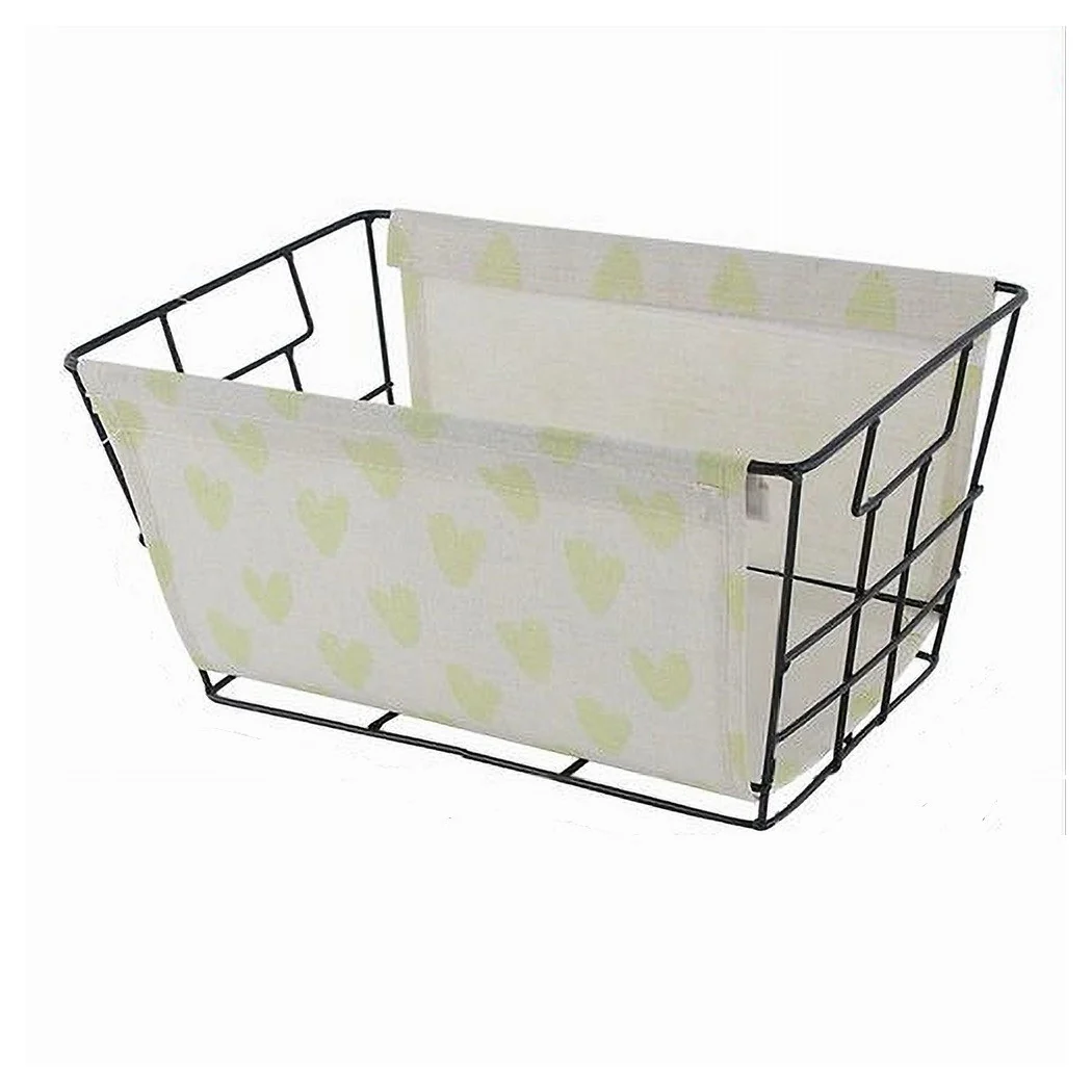 Plancha de objetos de hierro Tela de impresión Tela Amarillo Hojas de corazones 30x20x15cm 10617