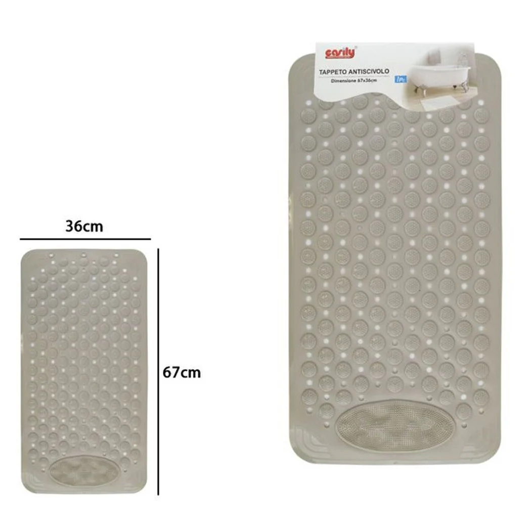 Tortora de alfombra antideslizante Tortora para ducha de bañera 67 x 36 cm 87557
