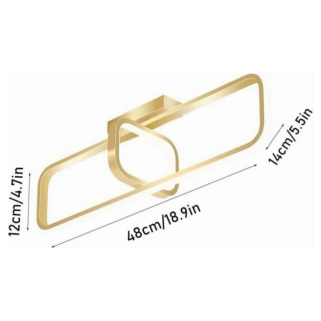 LED ceiling light 32W rectangular gold modern design chandelier 50224