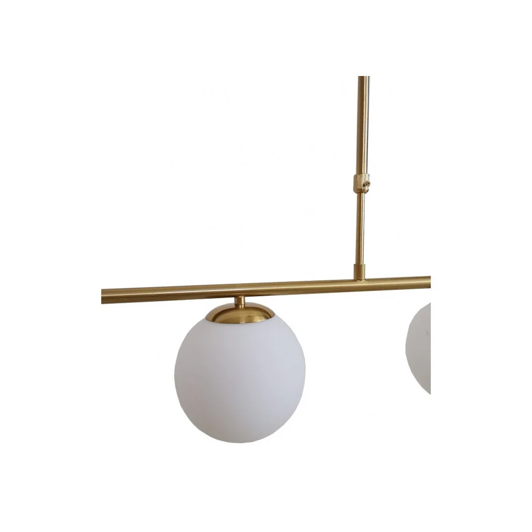 Lámpara de suspensión de oro con 4 bolas Burbujas blancas en vidrio G9TH 4917