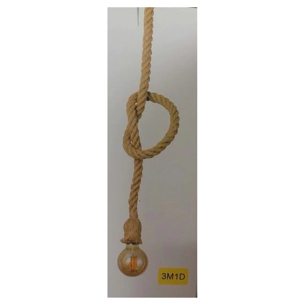 Tenedor de la lámpara de cuerda del cáñamo de la araña del colgante de 3 MT E27 582963