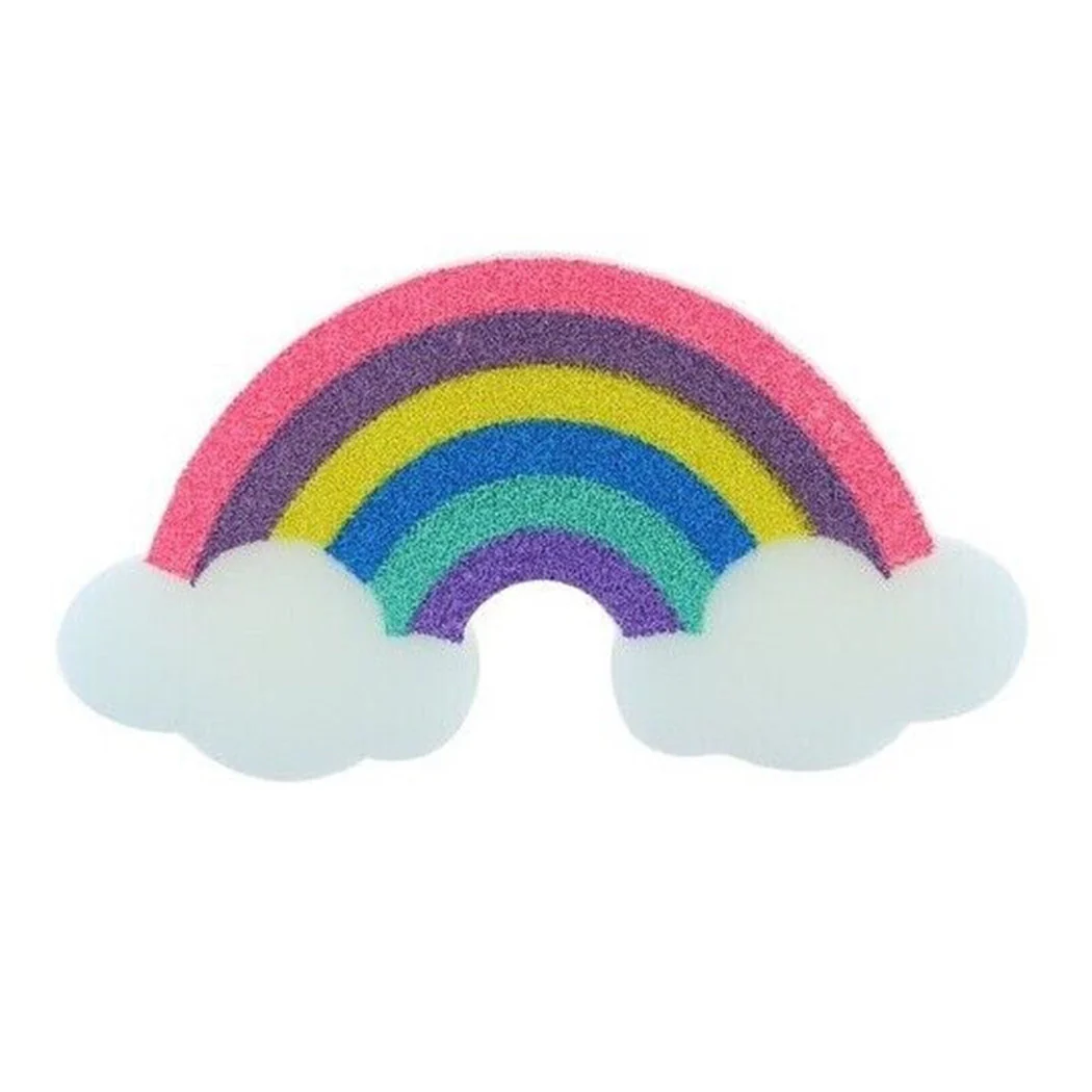 Set 2 unids cuerpo esponja esponja tonificación ducha de color forma de arco iris de color 10689