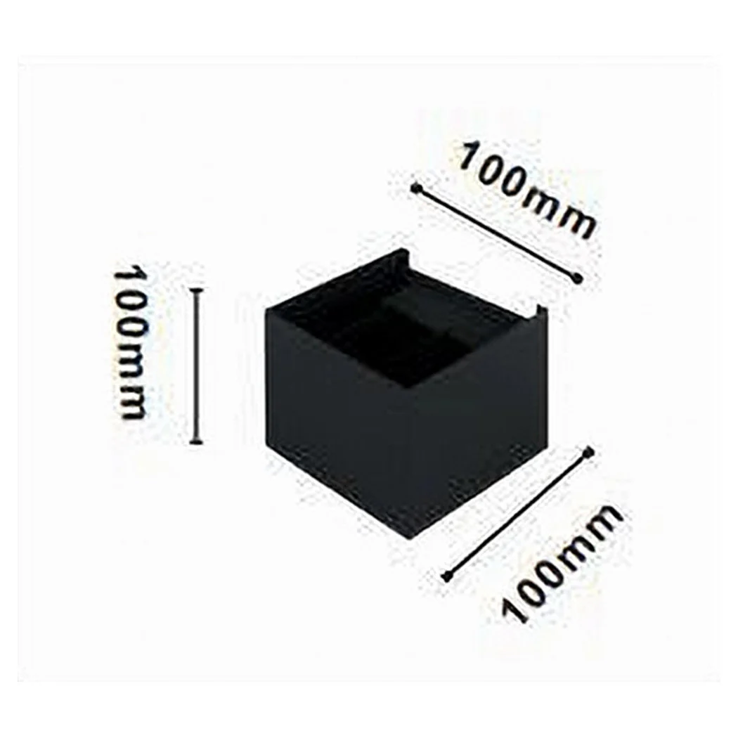Applique LED en Cube 12 vatios Negro Lámpara de pared cuadrada interior IP20 00755