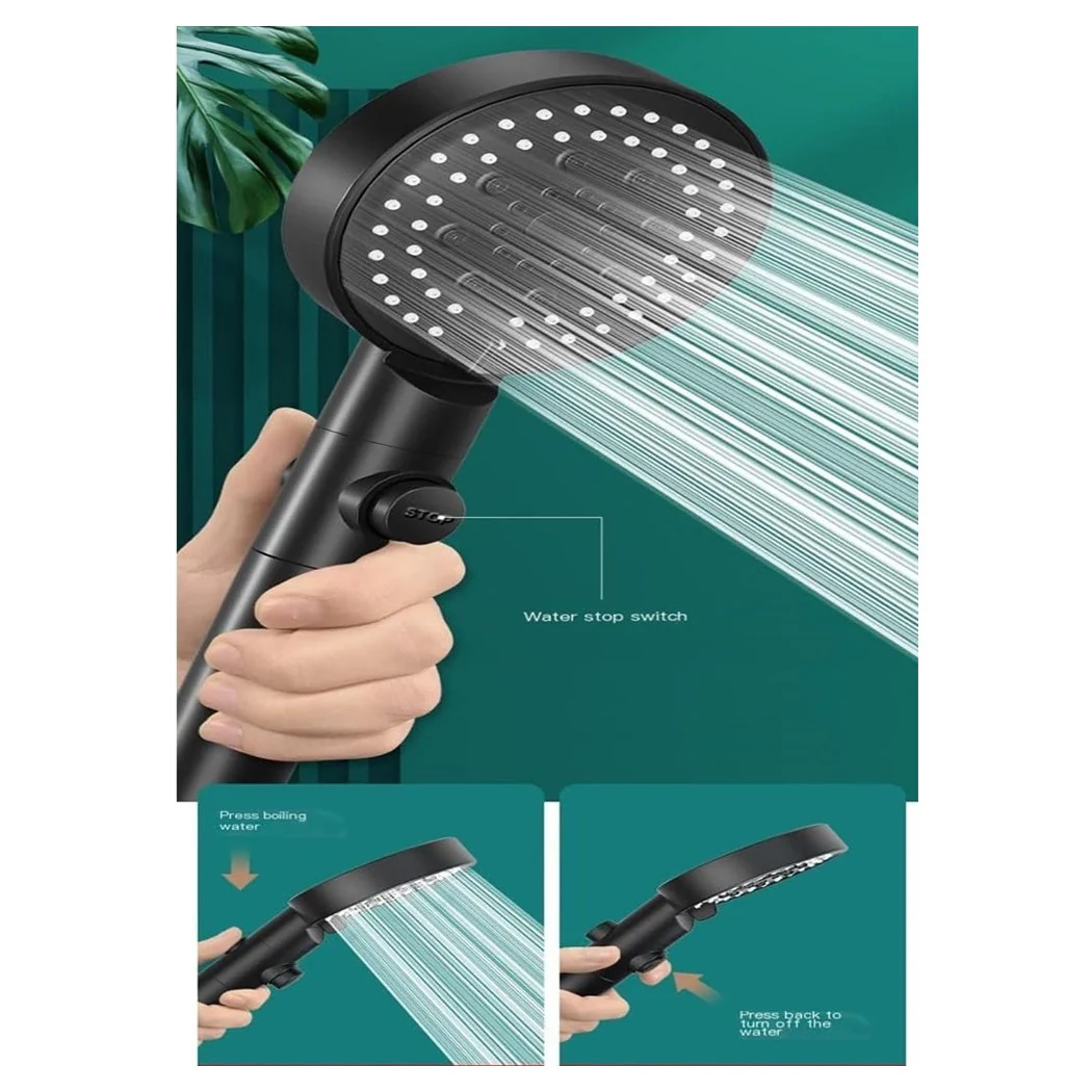 Tenedor de ducha de ducha Multi-croissant Titular de baño moderno 8.5 x 25 cm 87526