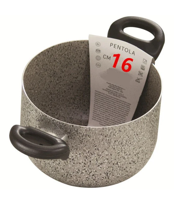 Cazuela con 2 ollas de madera resistente a los arañazos de madera para la inducción de Ø16 a 24cm