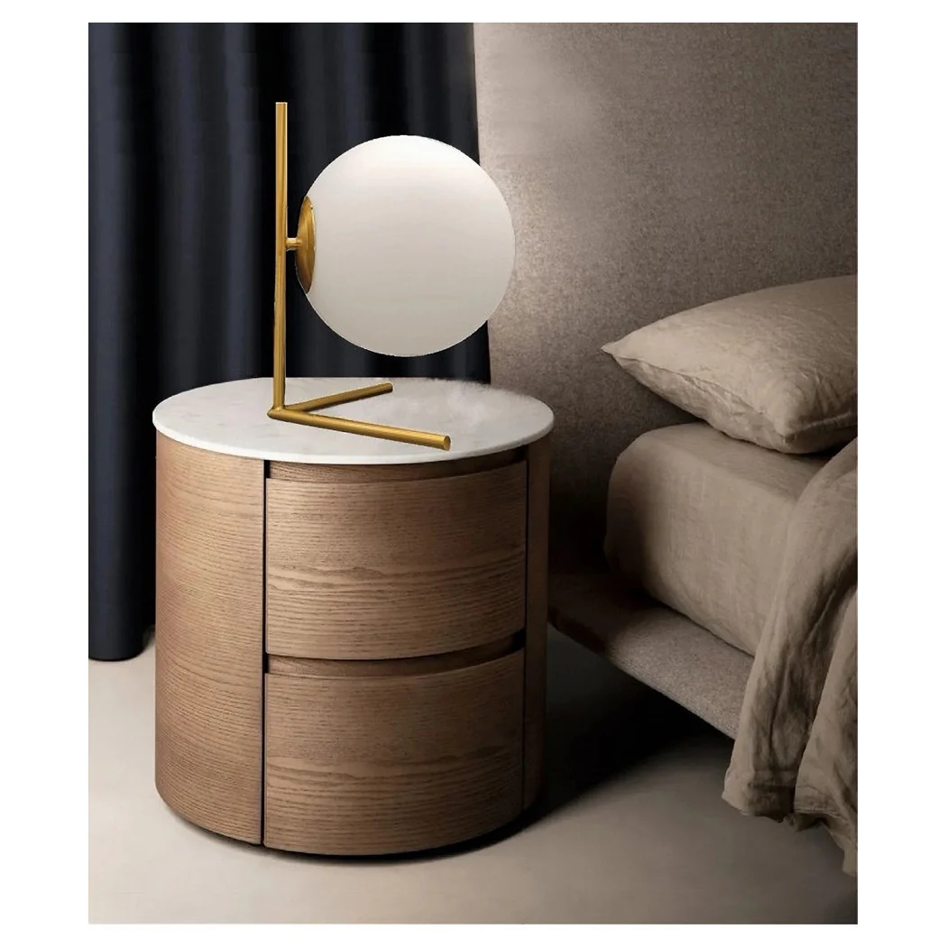 Lámpara de mesa Rama de escritorio con esfera de vidrio Luz E27 Gold 33870