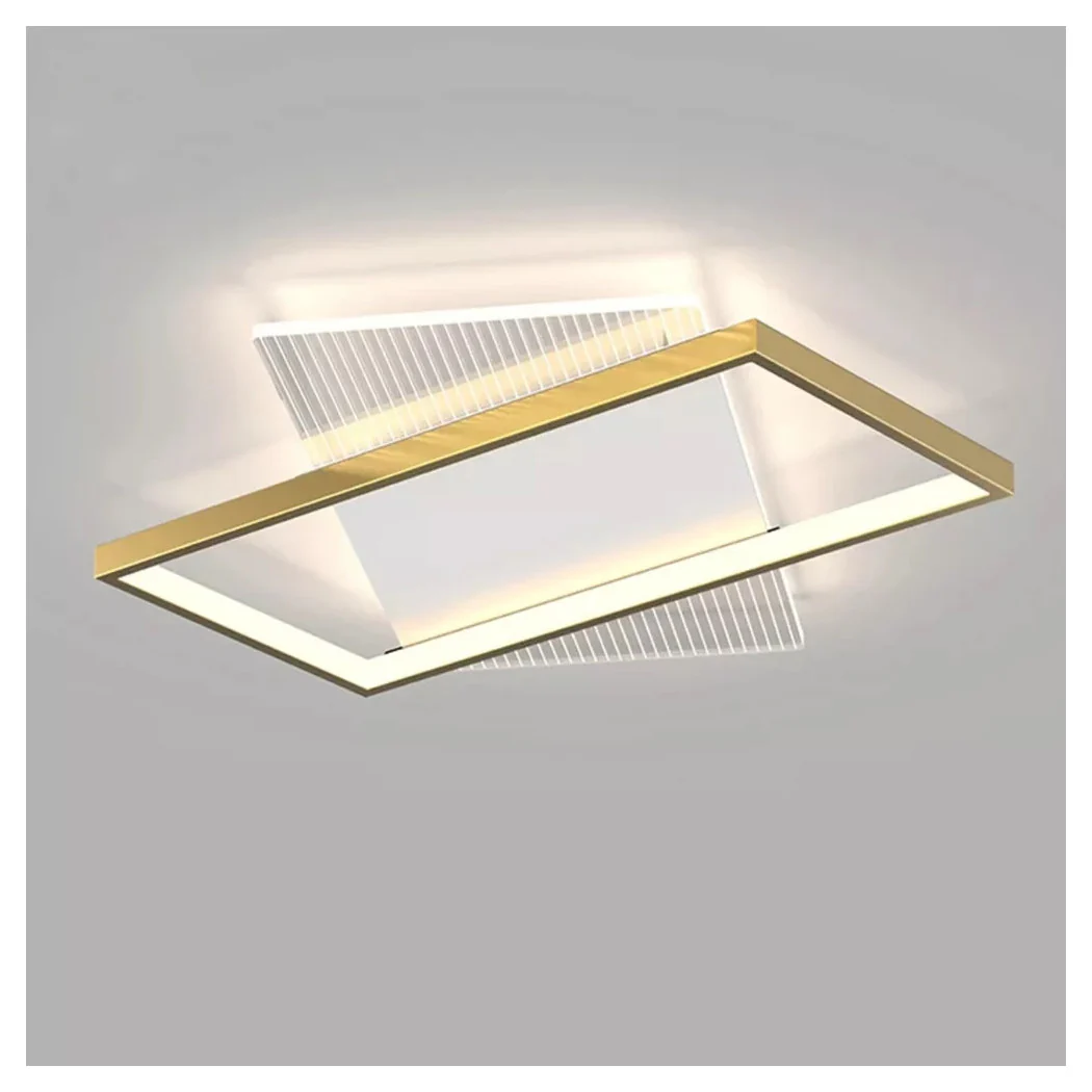 Luz de techo LED 32W Lámpara de techo de oro rectangular de 32W Luz natural 71057