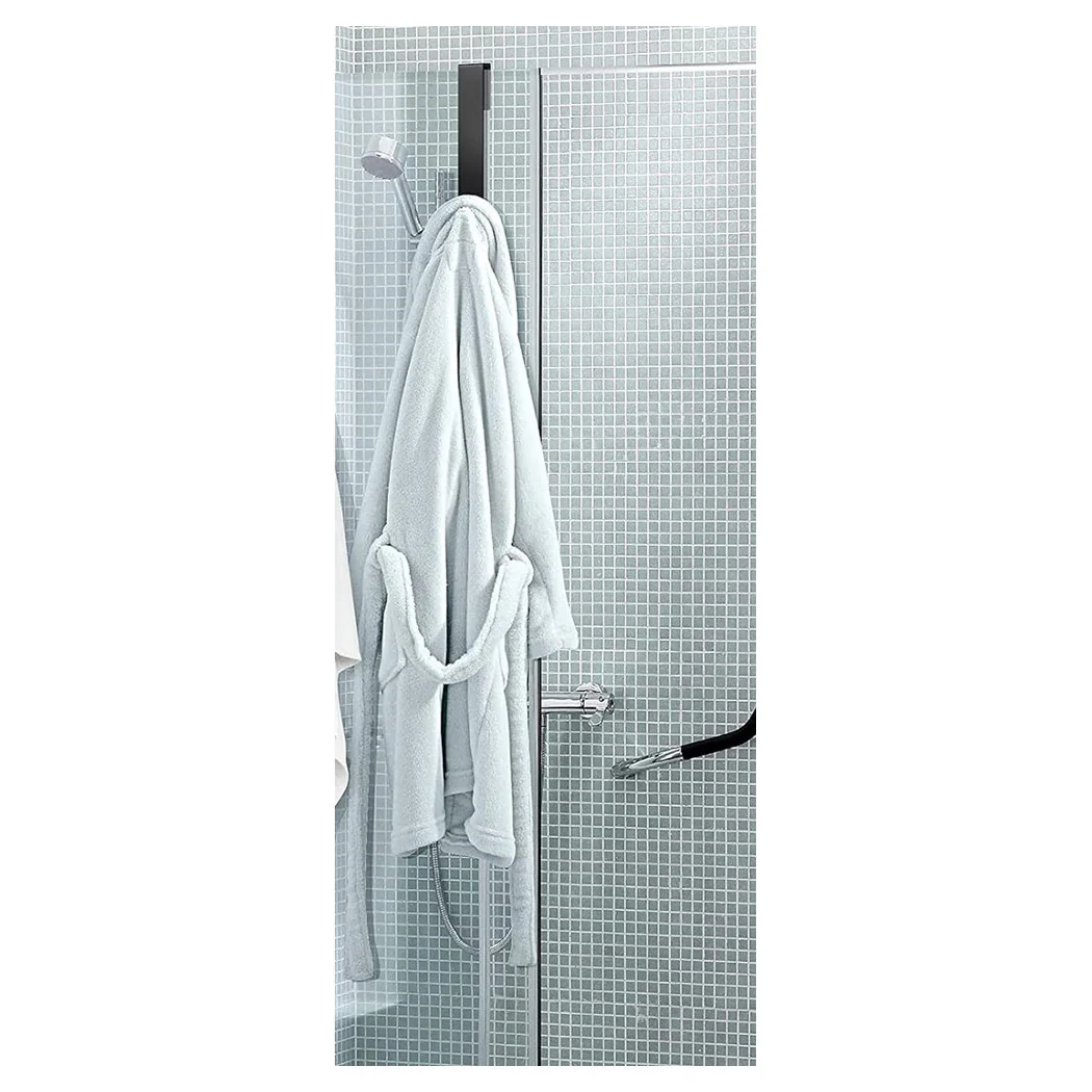 Hook for shower box hang towel bathrobe bathroom 4 x 18 cm black 87770