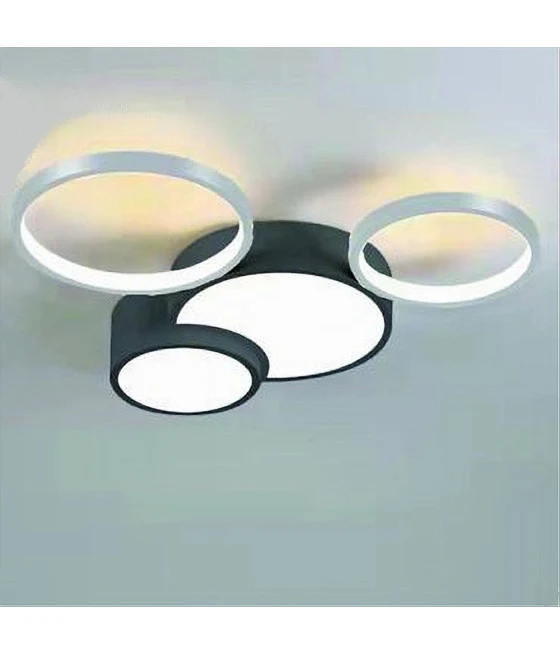 Luz de techo de techo 65W Ø50 cm Diseño de capa LED con cristales de luz fría 71518