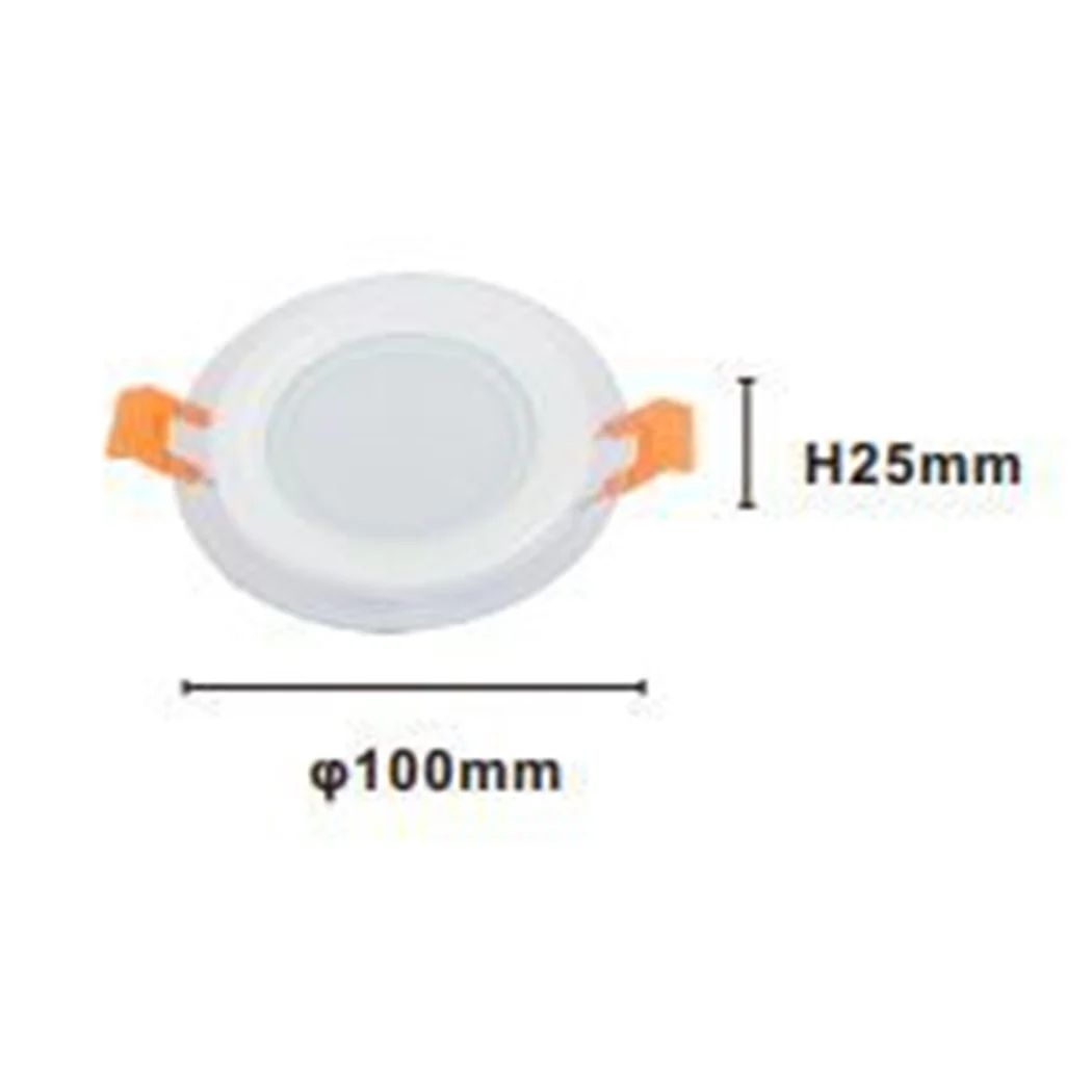 PLANDA LED DE INCASSO LUCE 3000K-6500K 6W TONDO AM-CR-6 CON TRANSPARENT BORD 00625