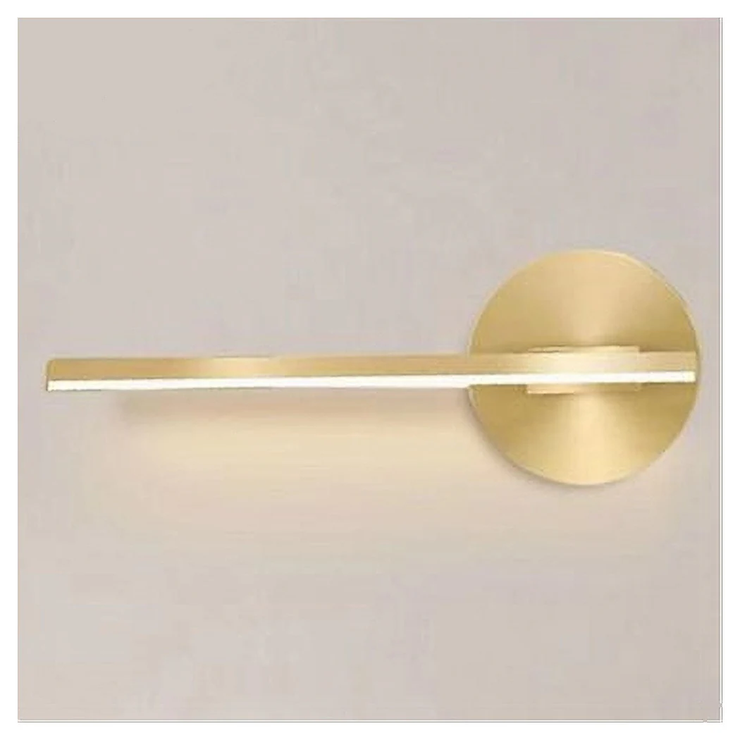 Luz de pared LED 13W Lámpara de luz natural ajustable de oro lineal 50384