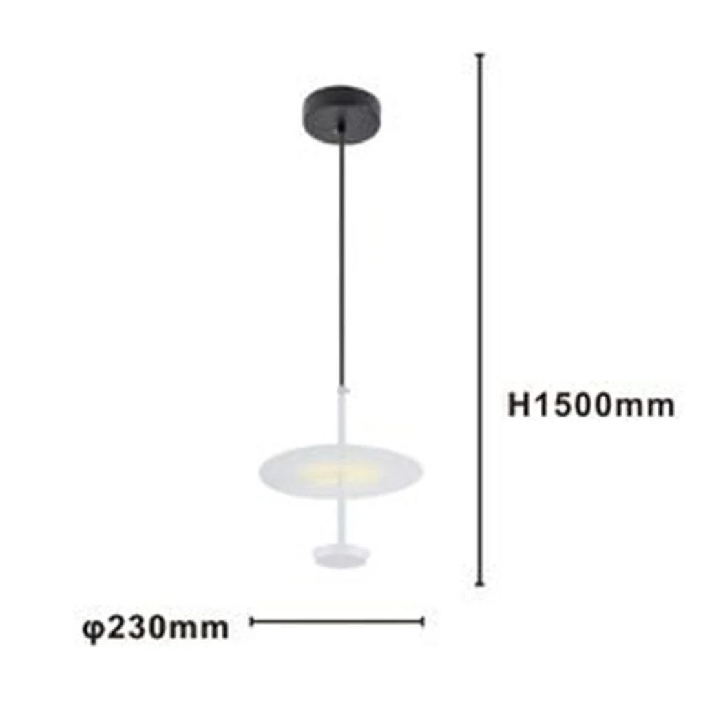 Colgante de luz Chandelier 4000K LED 12W disco lampana blanca redonda 33092