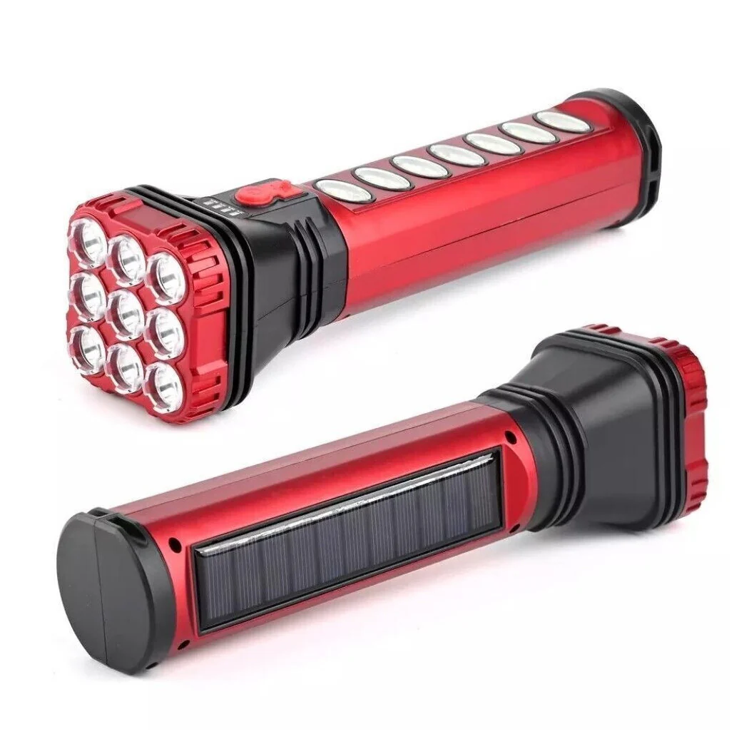 LAMPADA TORCIA PORTATILE LED RECARICABILE CON SOLARE PANNELLO 18W HB-707-1 CHANGE