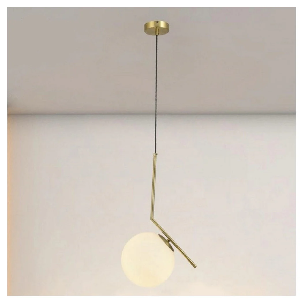 Chandelier de suspensión E27 Oro con Esfera de vidrio moderna Minimal 32828