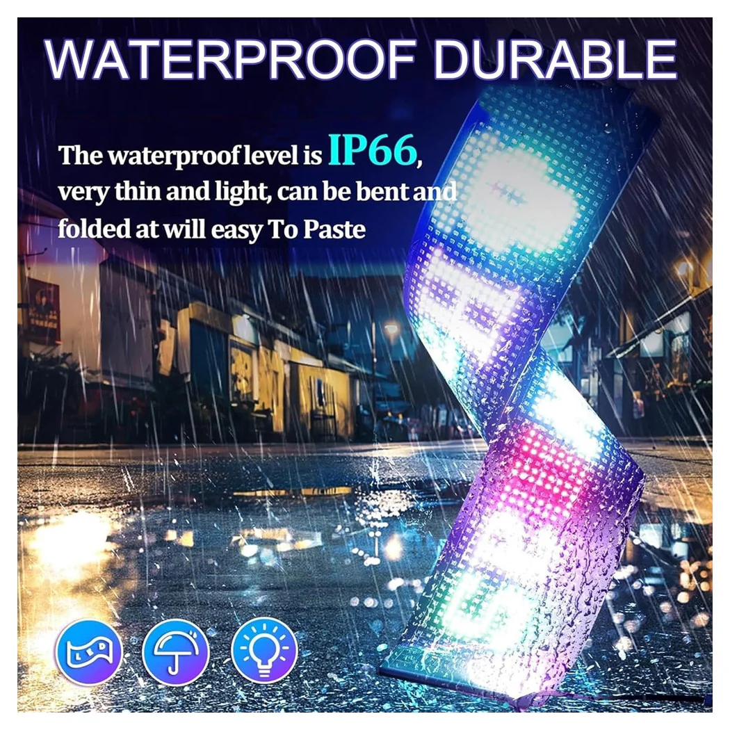 INSEGNA LED PROGRAMME CONTROL APP BLUETOOTH A SCORRIMENT USB POR FAVOR