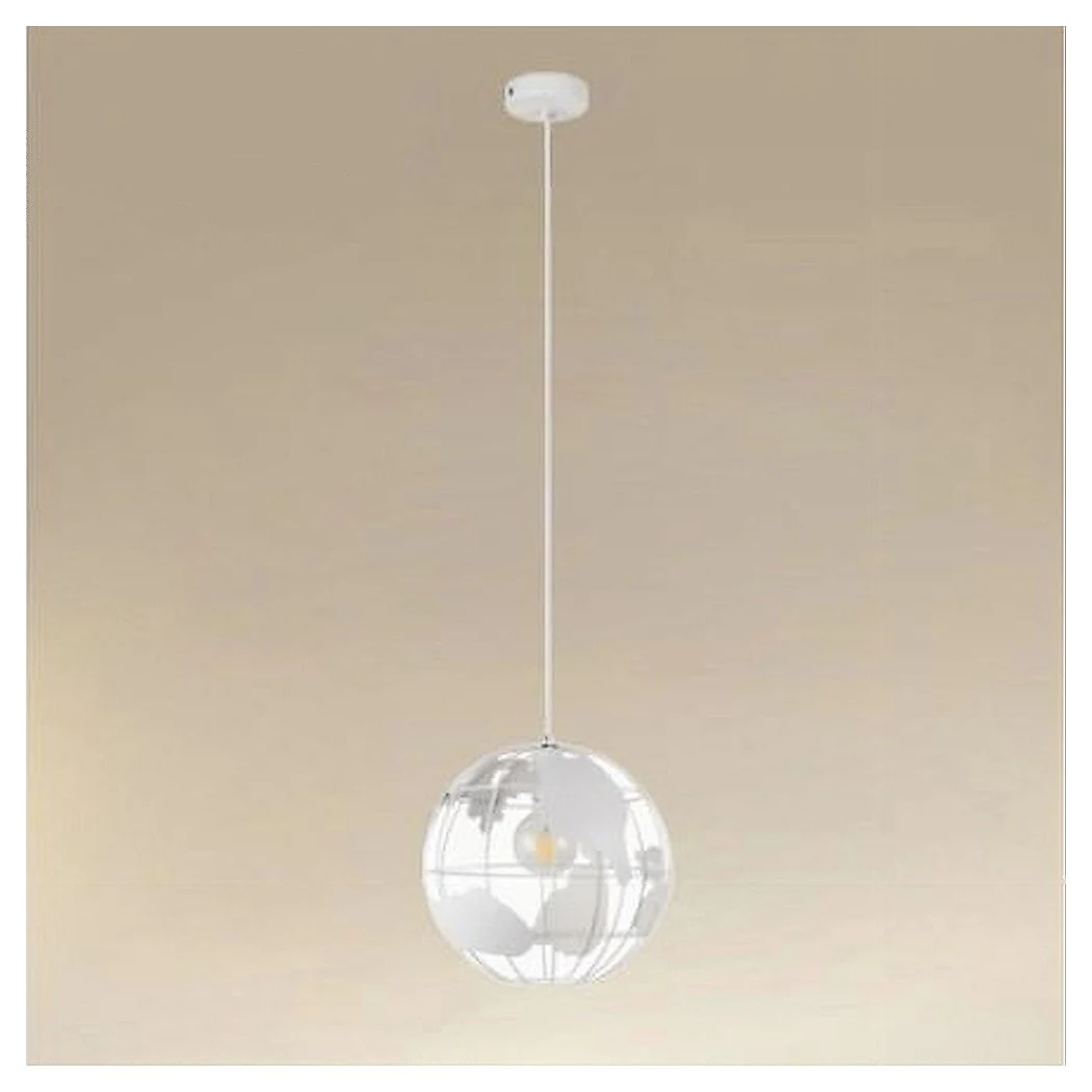 Araña de suspensión E27 Pared Metal blanco Esfera Globo Suspendido 33931
