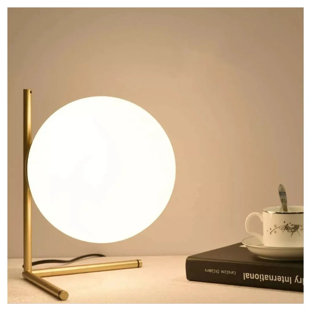 Lámpara de mesa Rama de escritorio con esfera de vidrio Luz E27 Gold 33870