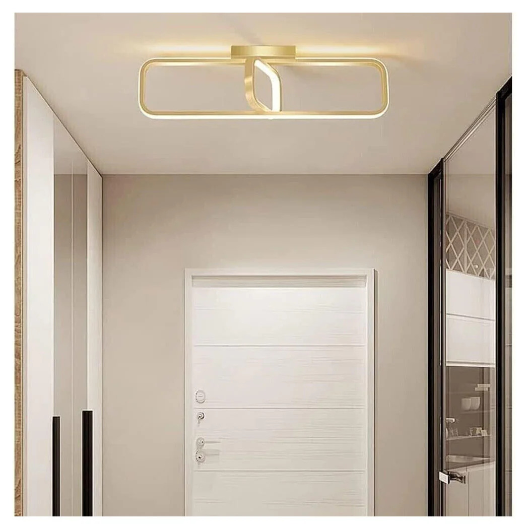 LED ceiling light 32W rectangular gold modern design chandelier 50224