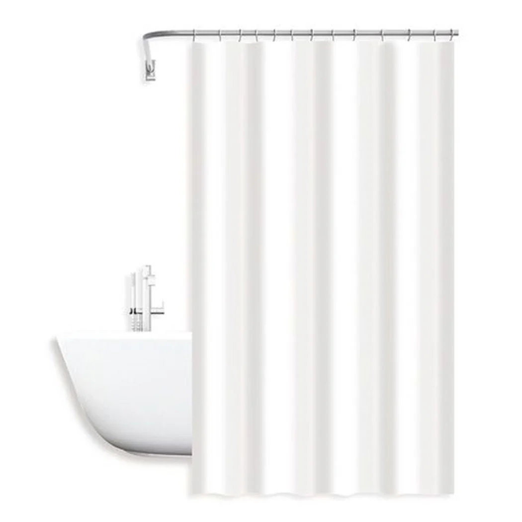 Cortina de ducha anti-soporte 180 x 200 cm Ganchos Blanco Ninges de baño 79708