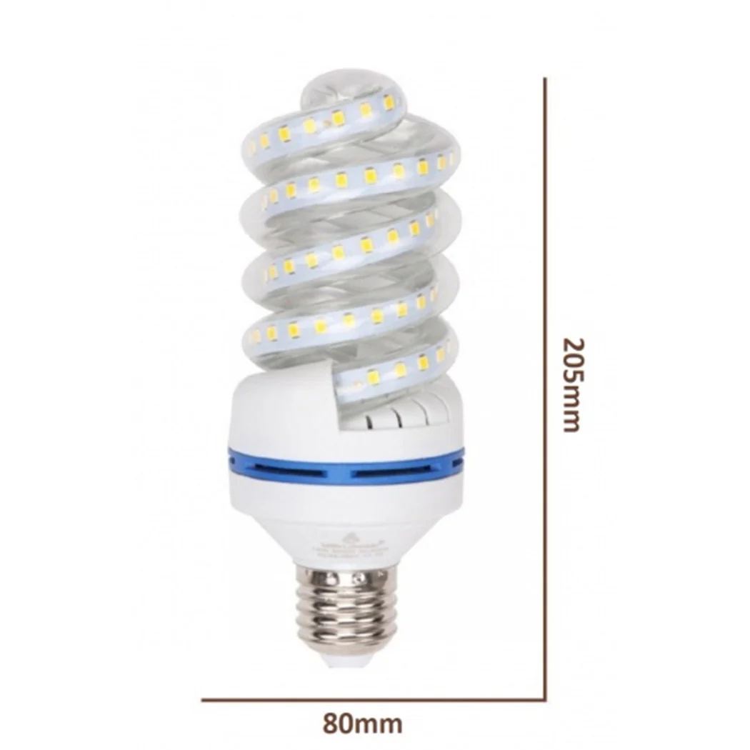Bombilla LED E27 24W 2280LM TORTITREX VORTEX SPIRAL LUZ NATURAL CALIENTE FRÍO
