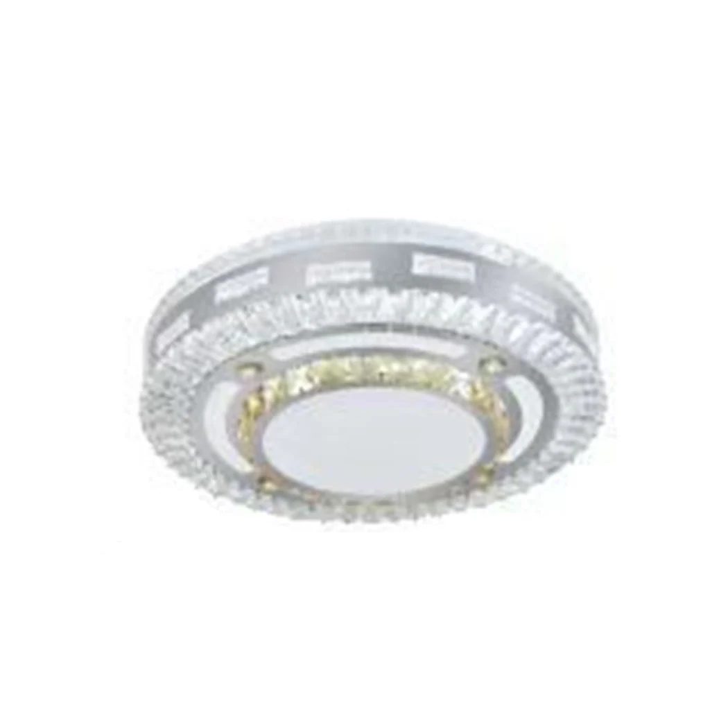 PLAFONIERA SOFFITTO 65W Ø50CM LED DESIGN TONDO STRATI CON CRISTALLALLALLALLALL LUCE FREDDA 17814