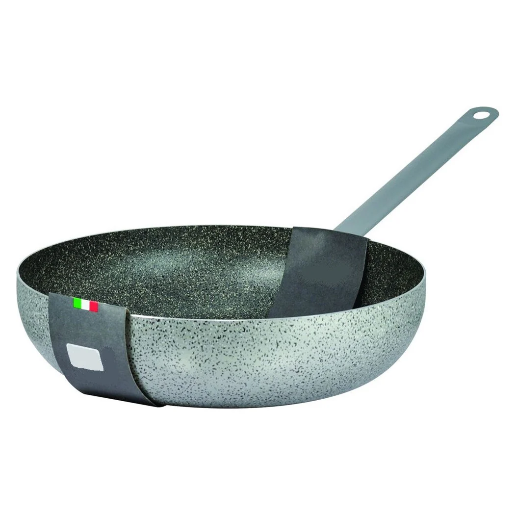 Anti-stick aluminum frying pan Gray stone Ø 34 / 38cm with kitchen handle