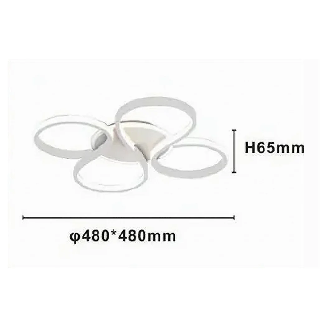 Luz del techo LED 48W blanco Araña corrugada Olas modernas Luz natural 70913