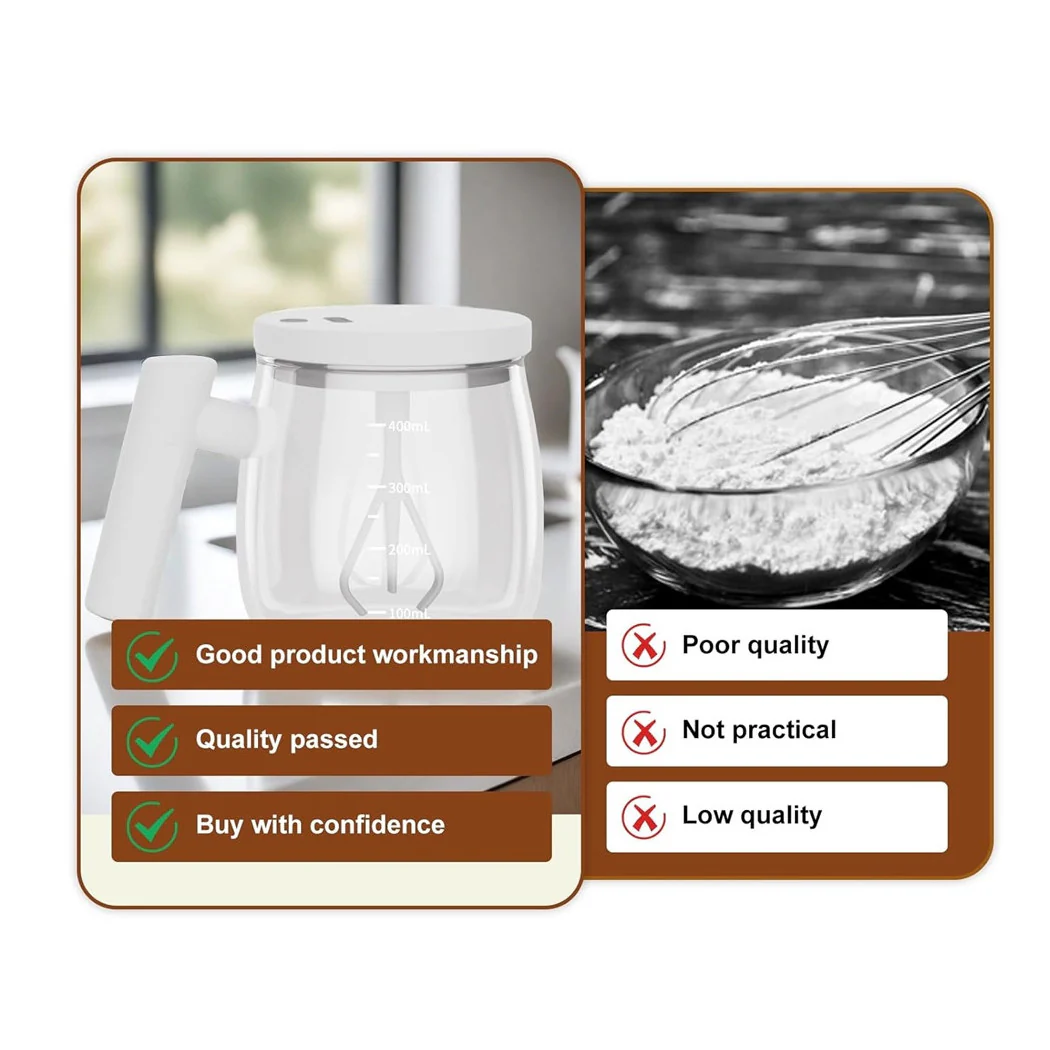 Taza de agitación automática 400ml Automaculación Copa Automática para café Milk Tea Chocolate