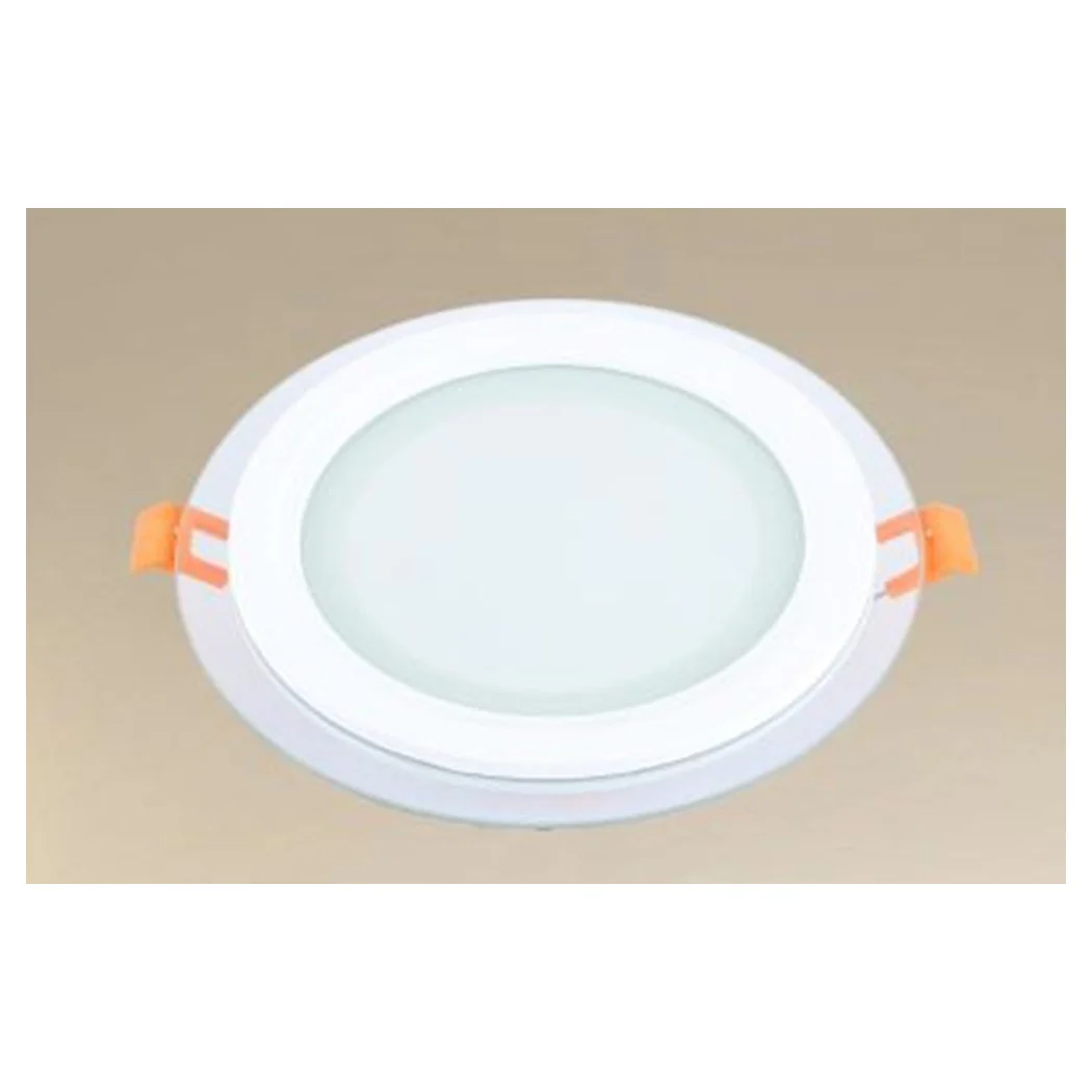 Panel de luz empotrado LED 3000K-6500K 12W redondo AM-CR-12 con borde transparente 00649