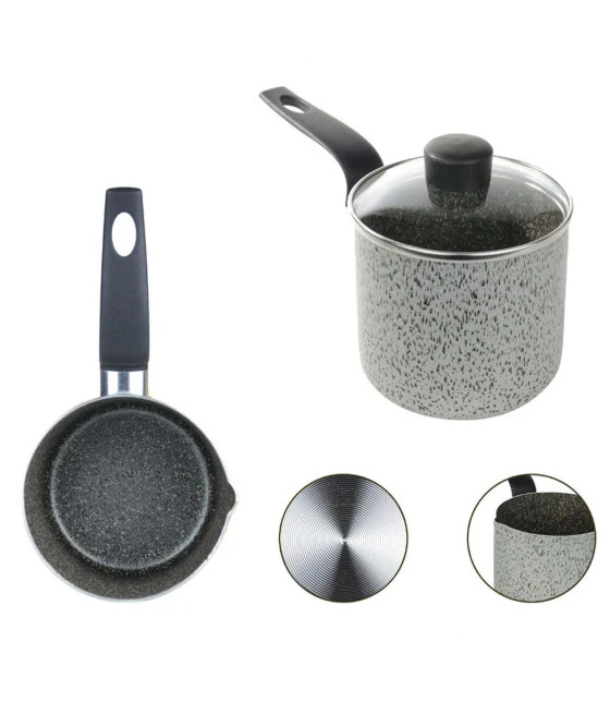 Recubrimiento anti-rayado de wok anti-palo para inducción con 2 asas de madera Ø24-28-32cm