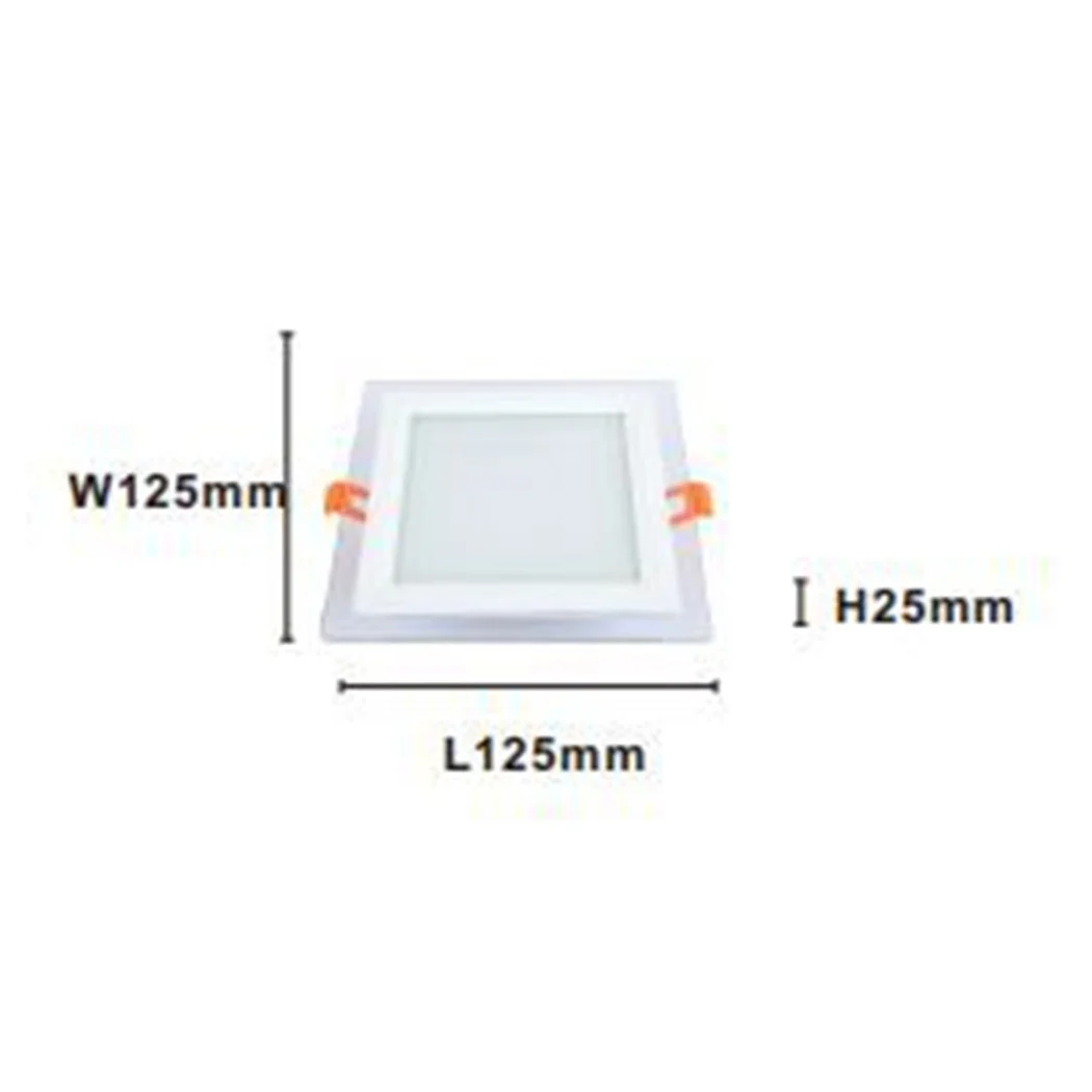 LED PANNEL INCASSO LUCE 3000K-6500K 12W QUADRATO AM-CS-12 CON BORD TRANSPARENT 00687