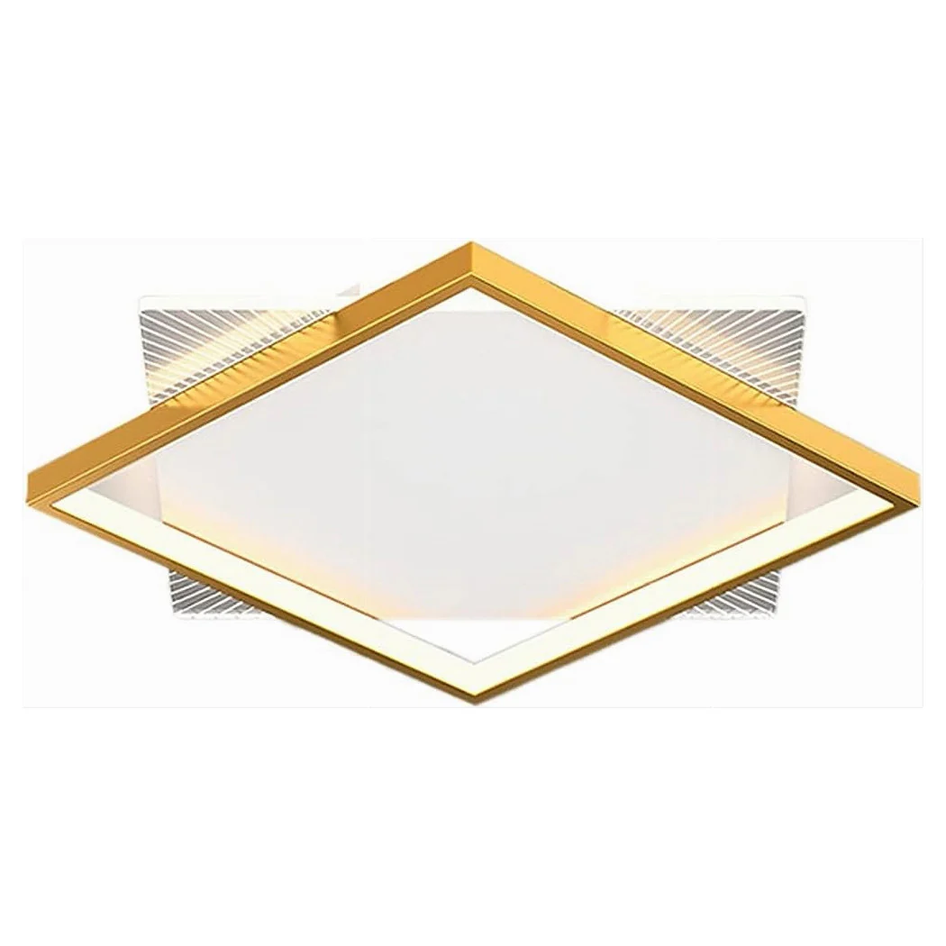 Luz de techo LED 30 vatios cuadrados de oro claro de lámparas de lámpara de araña 71040