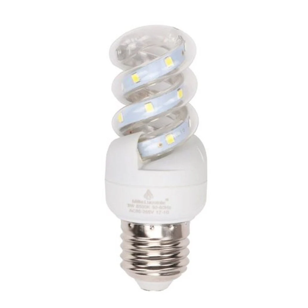 Bombilla LED E27 13 vatios 1235LM Tortiglione Vortex Spiral Luz natural Caliente