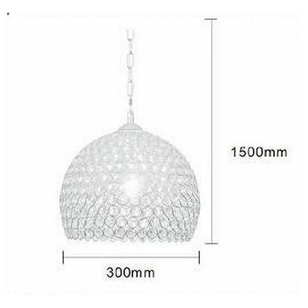 Suspensión Chandelier Semillas Esfera Silver Doma Enmarcado Cristales E27 32965