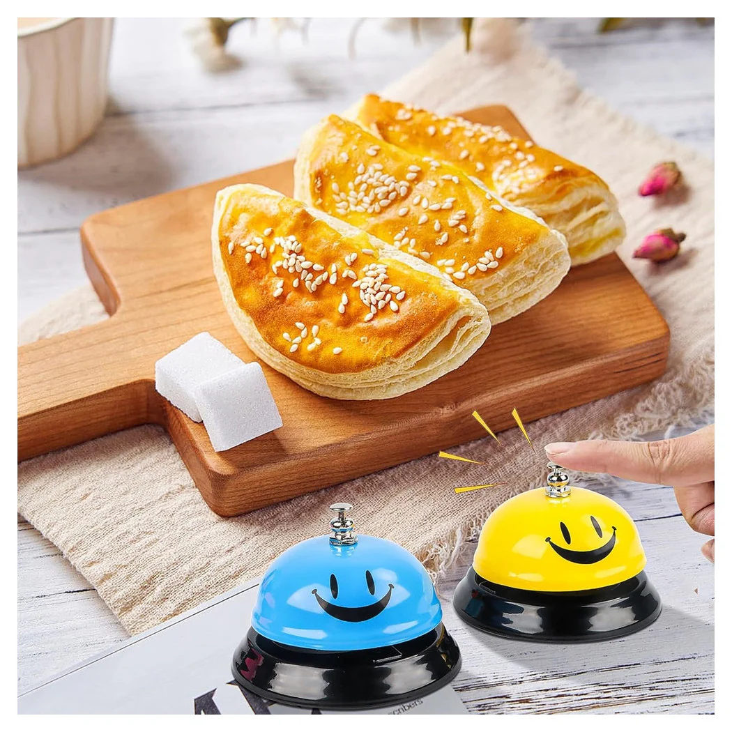 Campana de mesa en acero inoxidable llamada con sonrisa para hoteles Restaurantes