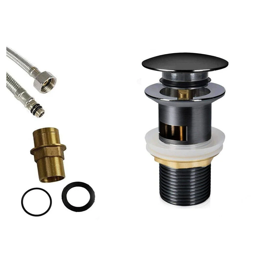 Lavabo negro mezclador baño placa de baño alta línea de una sola línea 87399