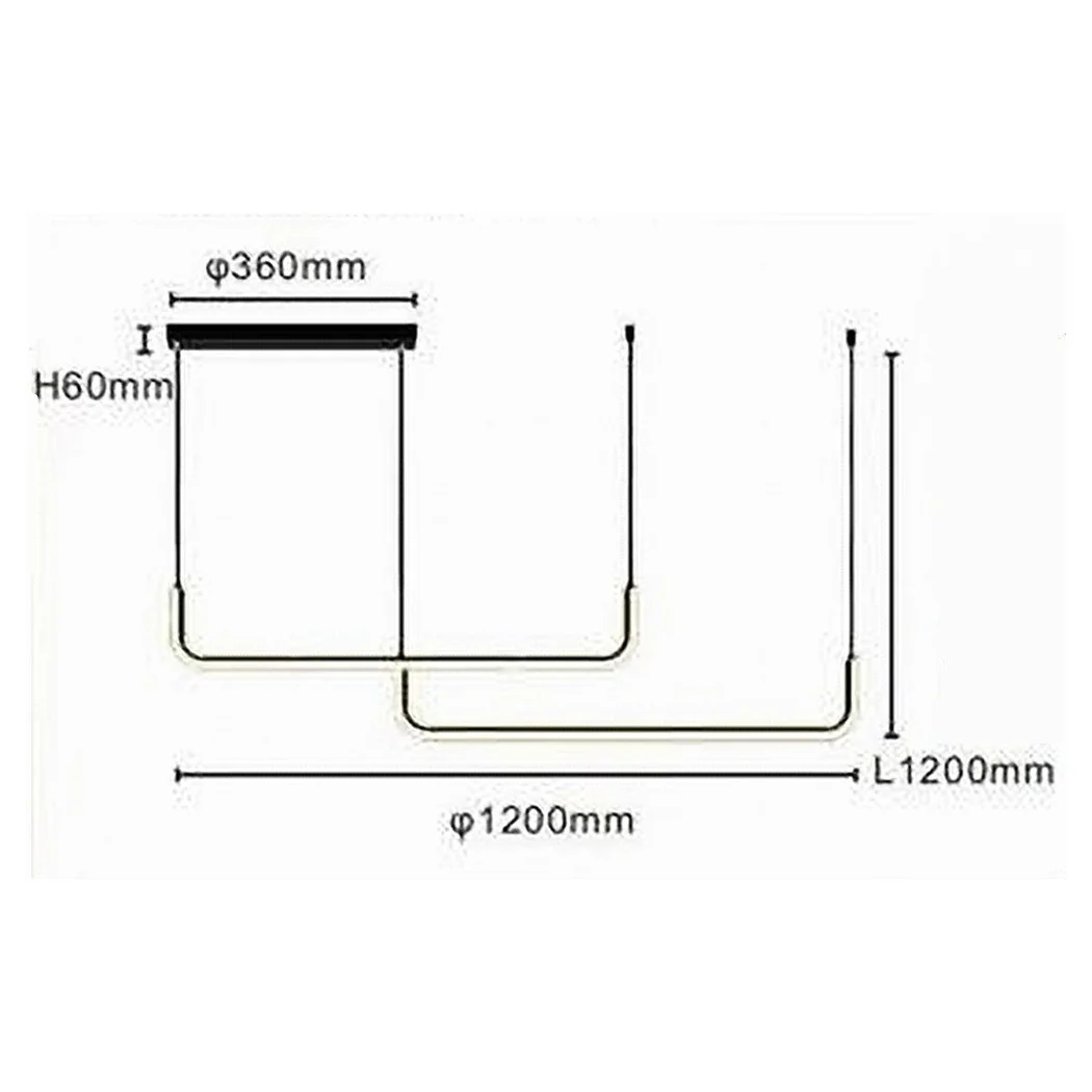 Araña Suspensión 42W lineal horizontal Minimal Moderno Moderno Luz LED 50452