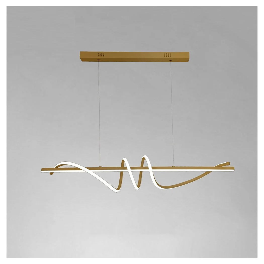 Colgante LED LED 65W Oro Espiral ondulado Luz ondulada 6500K Horizontal Vortex 32453