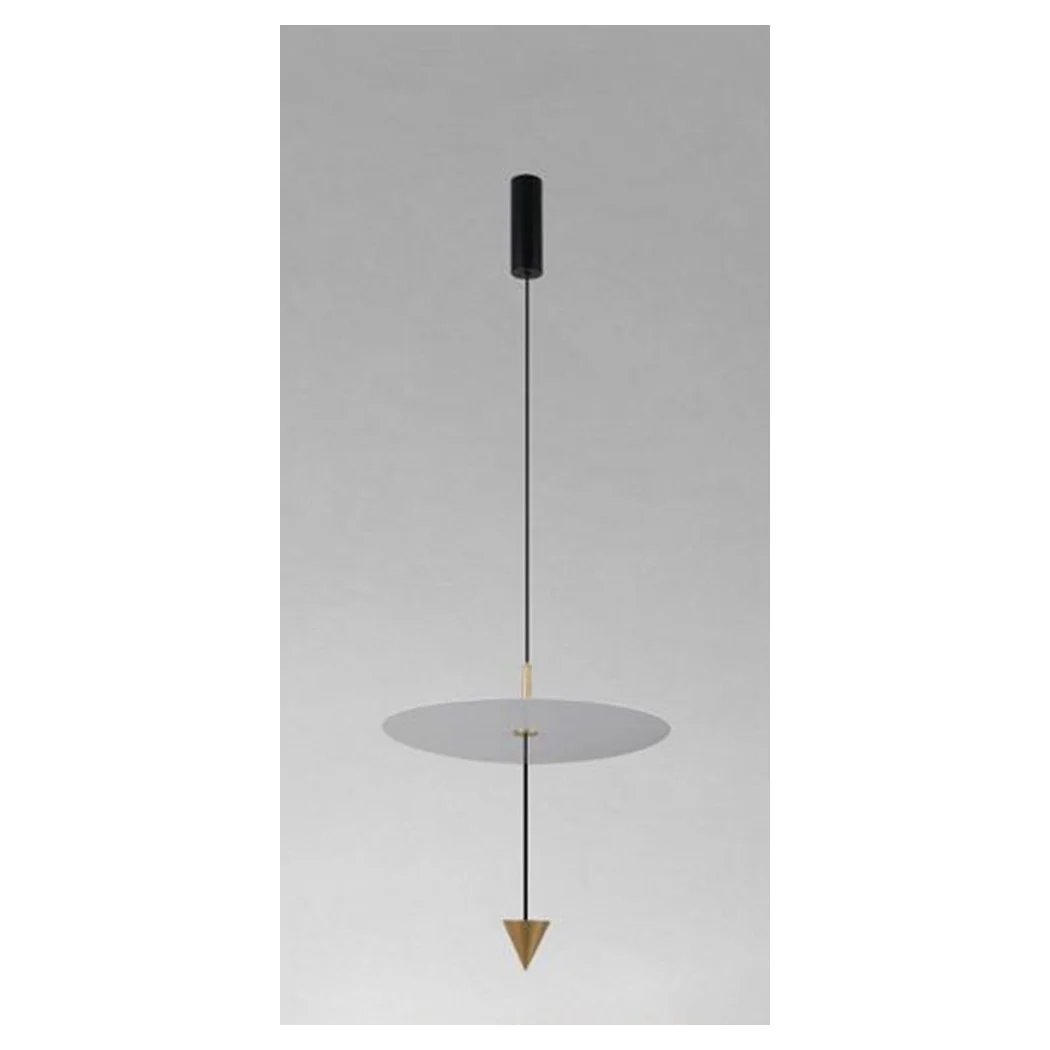 Lámpara colgante de la lámpara de 18W LED LED 6500K Disco blanco Ø42cm Cono de oro 33085