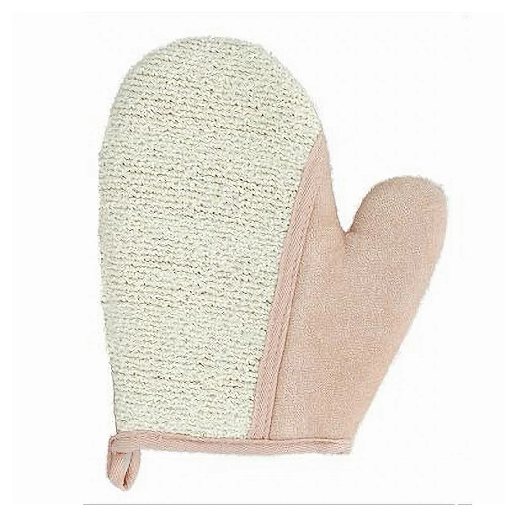 Guante de baño exfoliante para el cuidado del cuerpo de limpieza corporal 21 cm Pink 79661