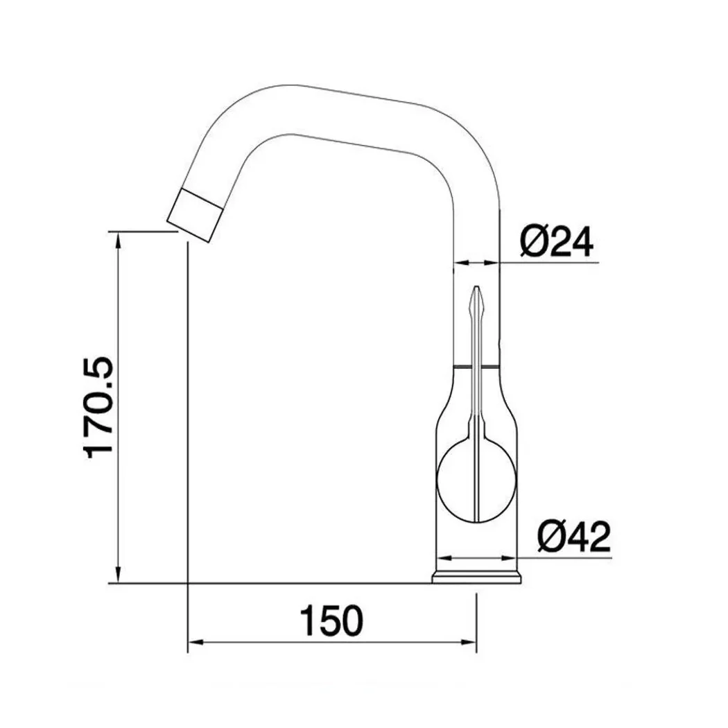 Mezclador giratorio de grifo de cocina de una sola forrada satinado negro fregadero 87258