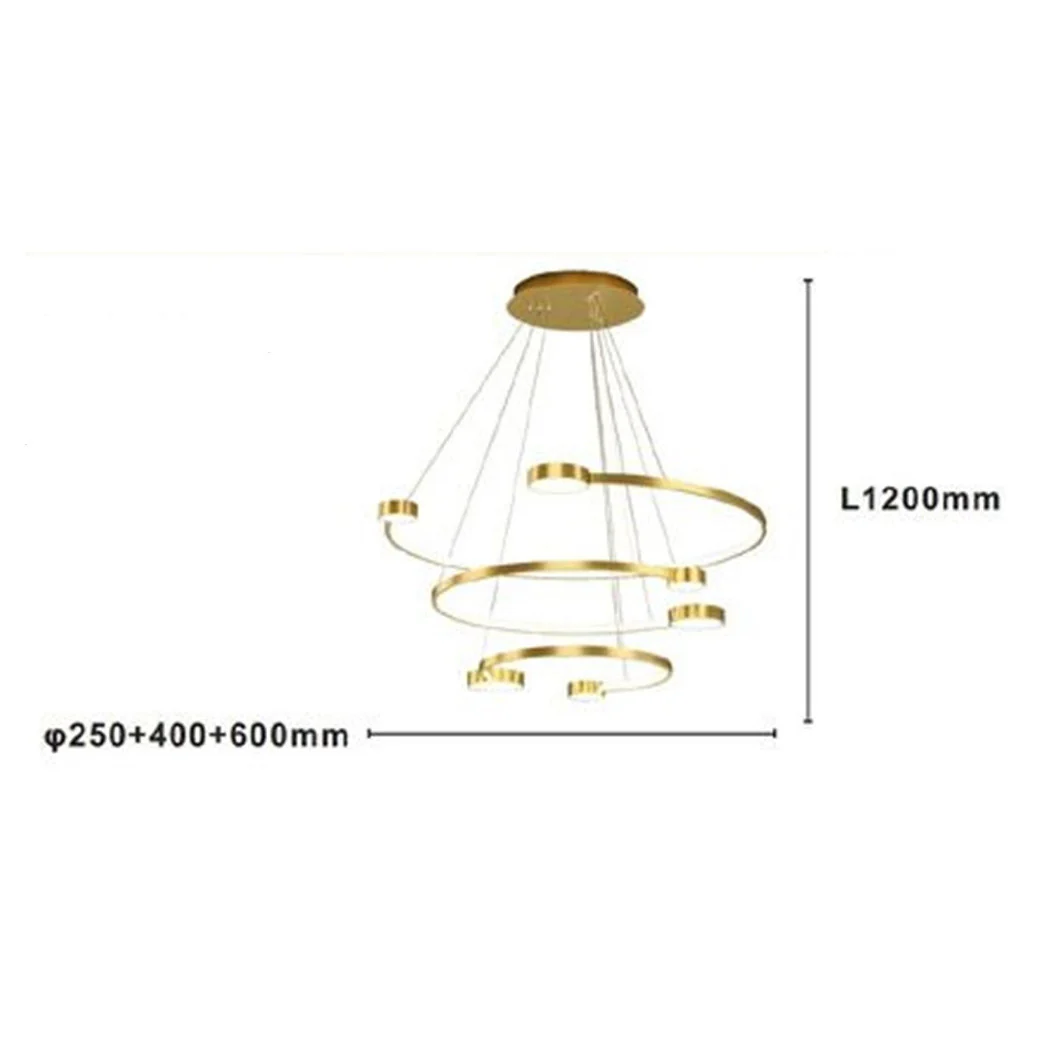 LED 65W 3 SEEDS CERREES CON TELECOMANDO DESIGN MODERN ORO 71392