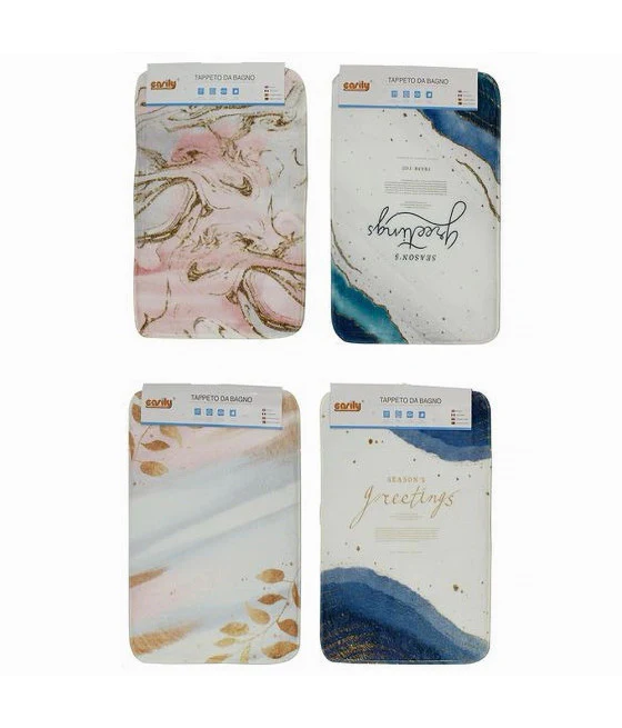 Alfombra antideslizante PVC para bañera Ducha de baño 70x37cm Efecto geométrico 59620