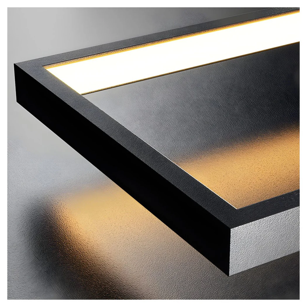 Lámpara de suspensión LED Rectangular 36W con control remoto Negro Moderno 71585