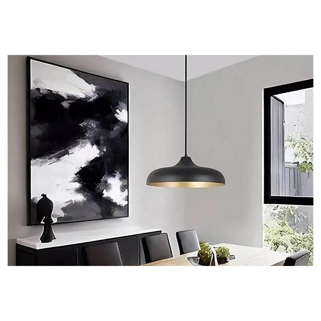 Diseño moderno Colgante Araña E27 Pantalla de hierro Pantalla negra Dome 33320